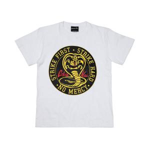 『コブラ会』ビッグサークルスネーク ロゴ Tシャツ ホワイト｜toyshopside3
