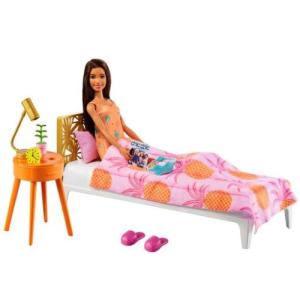Barbie バービー ベッドとナイトスタンドセット（GRG86）　 [マテル]｜toyskameta