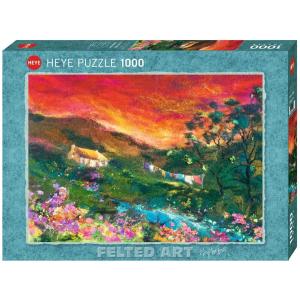 HEYE PUZZLE  29916 1000ピース　Moy Mackay : Felted Art, Washing Line　[ヘイパズル]｜toyskameta