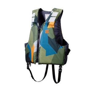 BLUESTORM サスペンダータイプ ライフジャケット 迷彩 TypeA ライフジャケット 桜マーク付 タイプD 国土交通省認定 BSJ-201ARS