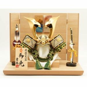 五月人形】兜飾り 床飾り「赤絲縅・紺絲縅」（536611）双子 おしゃれ