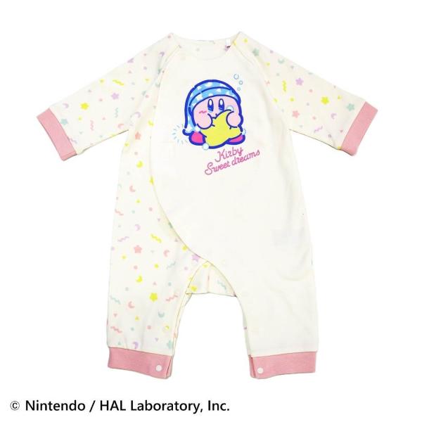 星のカービィ 長袖ロンパース スムス (ピンク×60-70cm)