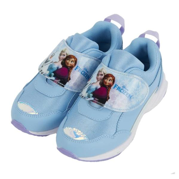 Disney ディズニー ベルトスニーカー アナと雪の女王 ブルー×15.0cm