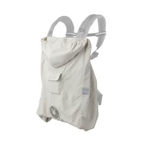 BabyHopper ベビーホッパー 空調ベビーケープ 保冷ジェル付き (ベージュ) エルゴベビー対応 抱っこひも 小型ファン 暑さ対策 保冷ひんやり