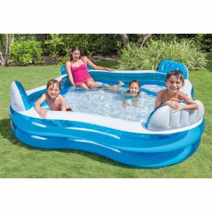 INTEX スイムセンター ファミリーラウンジプール（角型）229×229×66cm【ビニールプール】【大型プール】【送料無料】