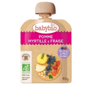 babybio ベビービオ アップル・ブルーベリー・ストロベリー【有機食材 ベビースムージー 離乳食 ベビーフード】【6カ月〜】
