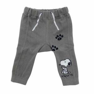 SNOOPY スヌーピー ベビーレギンス ニット スヌーピー(グレー×80-90cm)
