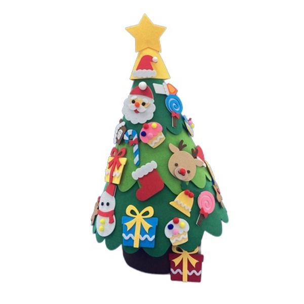 【クリスマスツリー】フェルトクリスマスツリー スタンドタイプ 高さ約54cm おしゃれ 簡単 布 ト...