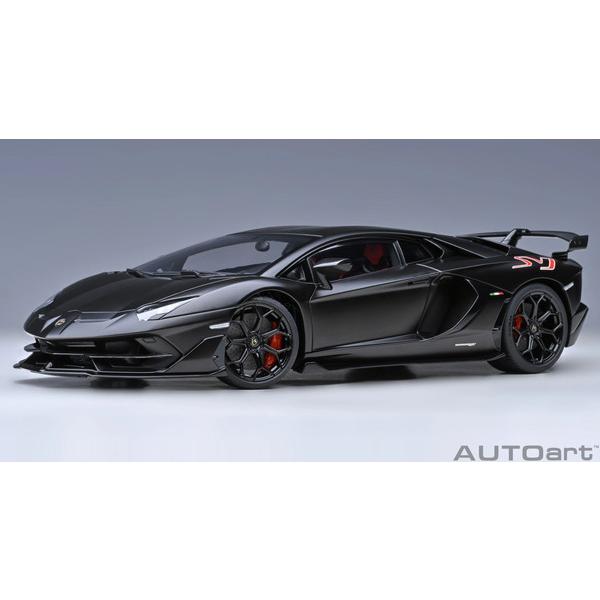 AUTOart 1/18 ランボルギーニ アヴェンタドール SVJ マット・ブラック 完成品ミニカー...