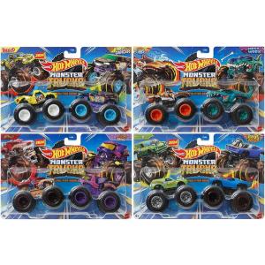 【6月22日発売予定】　ホットウィール(Hot Wheels) モンスタートラック 1:64 2パックアソート 4種セット(各1セット) FYJ64-986P｜toystadium-hobby