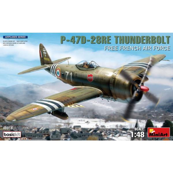 ミニアート 1/48 WW.II 自由フランス空軍 P-47D-28RE サンダーボルト ベーシック...