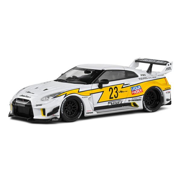 SOLIDO 1/43 日産 GT-R R35 LB シルエット (ホワイト/イエロー) 完成品ダイ...