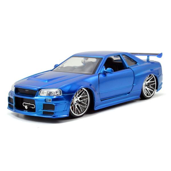 JADA TOYS 1/24 ワイルド・スピード ニッサン スカイライン GT-R (R34) ブル...