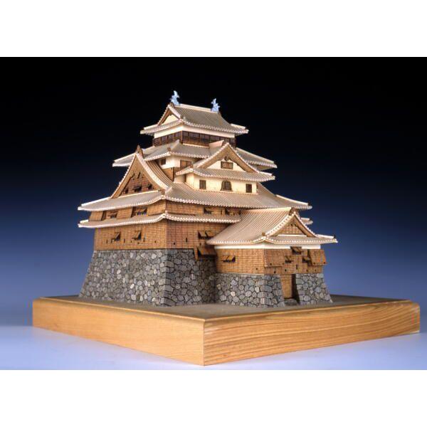 送料無料!!　ウッディジョー　木製建築模型　1/150　松江城　レーザーカット加工