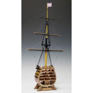 木製帆船模型　1/160　ビクトリー　カットモデル（帆無し）
