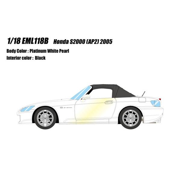 EIDOLON 1/18 ホンダ S2000 (AP2) 2005 プラチナムホワイトパール 完成品...