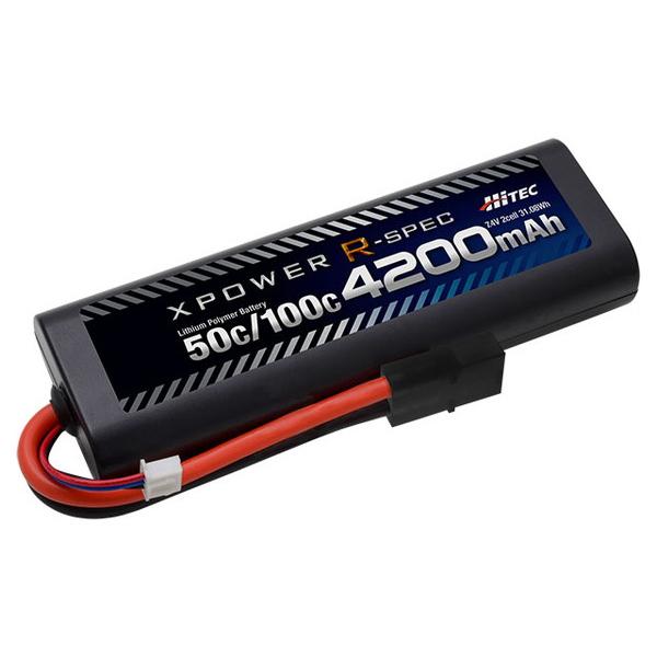 HiTEC XPOWER R-SPEC Li-Po 7.4V 4200mAh 50C/100C タミ...