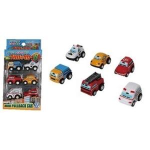 ミニプルバックカー6 ミニカー 車 はたらく車 送料無料 : トイ