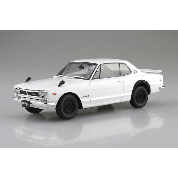 アオシマ 1/24 楽プラ スナップカー No.01-WH KPGC10 スカイラインHT 2000...