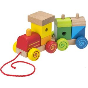 木のおもちゃ　ブロックトレイン♪ K-10　対象年齢3歳から｜toystadium-hobby