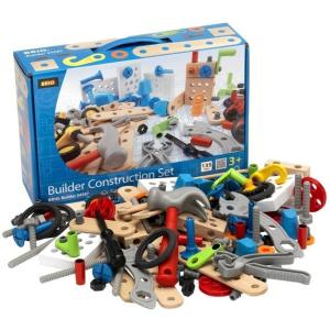 ビルダーコンストラクションセット 木製 おもちゃ 知育玩具 工具遊び 34587｜toystadium-hobby