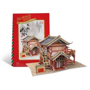 3D立体パズル　ペーパークラフト　ミニ　ワールドシリーズ　CHINA　居酒屋　W3131h　メール便送料無料｜toystadium-jigsaw