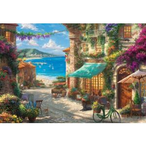 ジグソーパズル　1000ピース　トーマス・キンケード　シチリアの花咲くカフェ　49x72cm　31-480