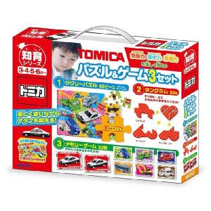 トミカ　パズル&ゲーム3セット　ごほうびシール付き｜toystadium-jigsaw