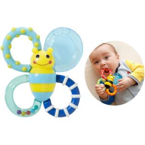 Sassy サッシー 歯固めラトル カミカミみつばち ブルー TYSA80777　生後3ヶ月から　ひ...