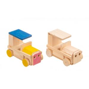 木のおもちゃ　MOCCO　木の工作キット＜自動車＞  KT-101　日本製　のりものシリーズ　対象年齢6歳から　自由研究｜toystadium-woodentoy