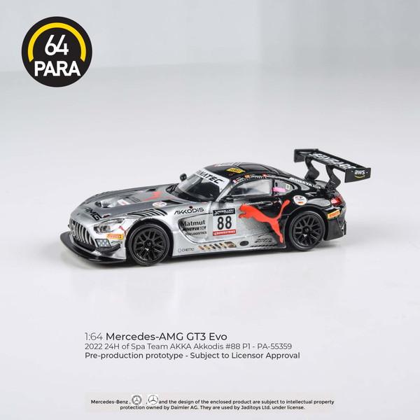 PARA64 1/64 メルセデス AMG GT3 Evo 2022年Spa24時間 Akkodis...