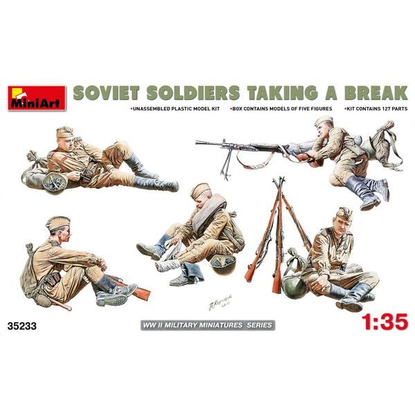 ミニアート 1/35 WW.II ソビエト軍 前線での休憩 歩兵 5体セット プラモデル MA352...