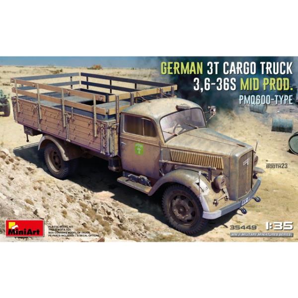 ミニアート 1/35 WW.II ドイツ軍 3トンカーゴトラック 3.6-36S 中期生産型 PmQ...