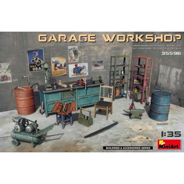 ミニアート 1/35 情景アクセサリー ガレージ備品セット プラモデル MA35596　送料無料