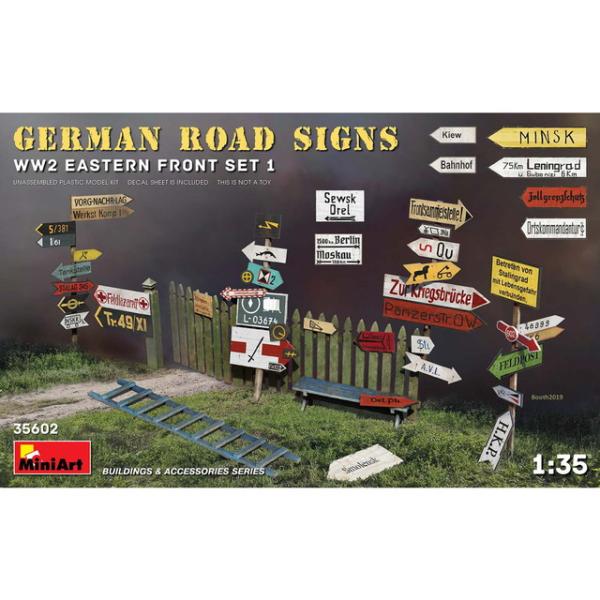 ミニアート 1/35 情景アクセサリー WW.II ドイツの道路標識 東部戦線セット1 プラモデル ...