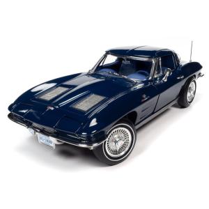 American Muscle 1/18 1963 シェビー コルベット クーペ デイトナブルー 完成品ダイキャストミニカー AMM1325 送料無料｜toystadiumookawaya