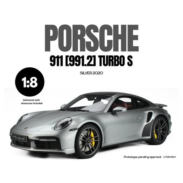 GT SPIRIT 1/8 ポルシェ 911(992.1) ターボ S 2020 (シルバー) 完成...