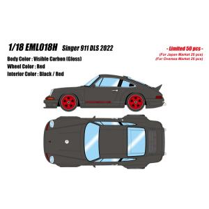 【●カタログ】　EIDOLON 1/18 シンガー 911 DLS 2022 グロスビジブルカーボン(レッドホイール) 完成品ミニカー EML018H　送料無料｜toystadiumookawaya