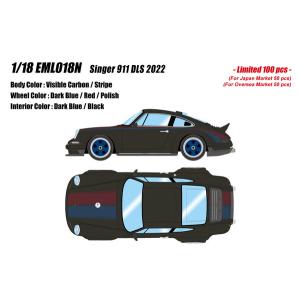 【10月発売予定】　EIDOLON 1/18 シンガー 911 DLS ビジブルカーボン / ストライプ 完成品ミニカー EML018N　送料無料｜toystadiumookawaya
