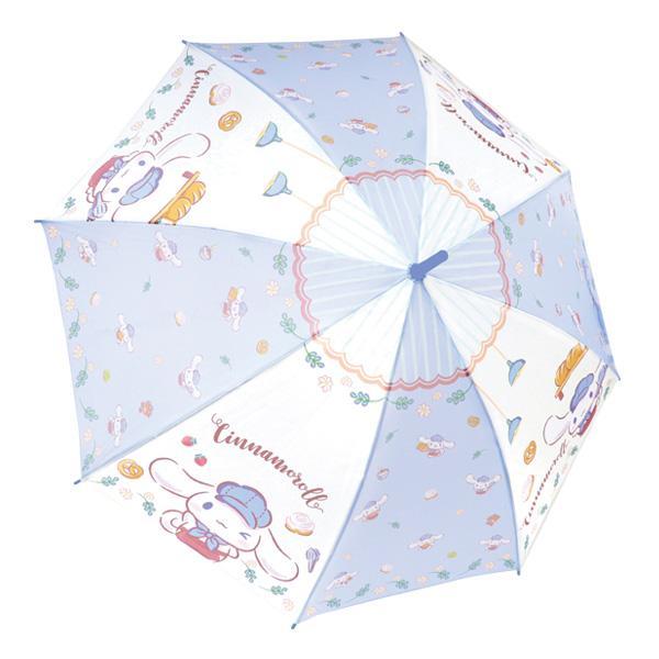 シナモロール ブレッド キッズ傘 55cm 長傘 ワンタッチ ジャンプ傘 子供用 かわいい 雨傘 キ...