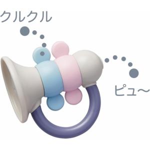 Grayish Basic toy クルクルホイッスル グレー　(水洗い可能 ラトル 消毒できる 指...