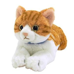 ひざねこ ぬいぐるみ　チャシロ Sサイズ　全長約36cm P-7822　送料無料