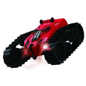 完成品ラジコン　電動R/C　キャタピラクレイジー　レッド　27MHz　戦車型スタントカー　送料無料｜toystadiumookawaya