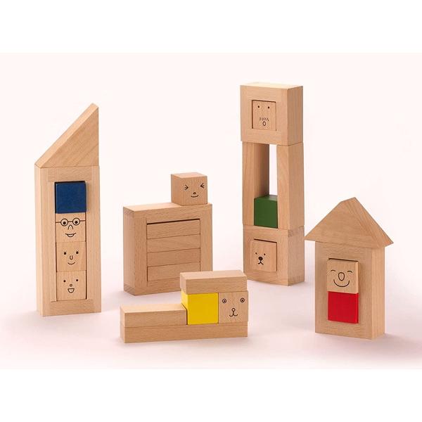木のおもちゃ つみきの家 TH-04 MOCCOの森シリーズ 積木 知育玩具 プレゼント 対象年齢3...