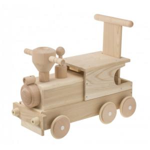 出産祝い　国産　木のおもちゃ　moccoの森　森のビッグ機関車　W-89　対象年齢1.5歳から　送料無料｜toystadiumookawaya