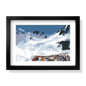 剣岳　絵 剣岳 剱岳 ポスター A4 イラスト 山 登山 アウトドア 額なし