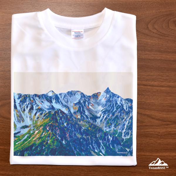 蝶が岳 Tシャツ ホワイト ドライ 吸水速乾 山 登山
