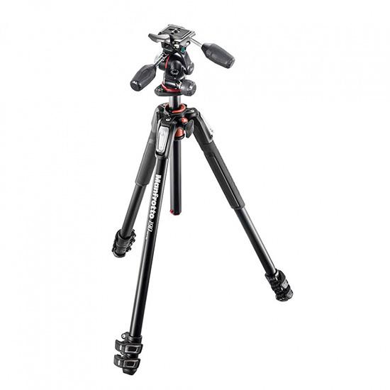 Manfrotto 190プロアルミニウム三脚3段 +RC2付3ウェイ雲台キット MK190XPRO...