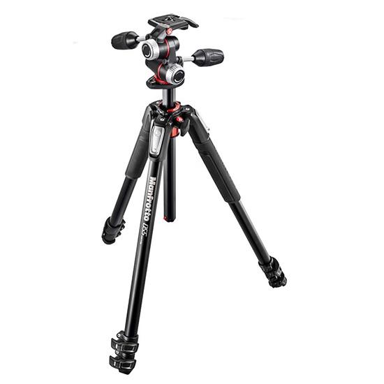 Manfrotto 055プロアルミニウム三脚3段+RC2付き3ウェイ雲台キット MK055XPRO...