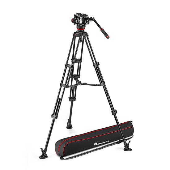マンフロット manfrotto 504Xビデオ雲台+アルミツイン三脚MS MVK504XTWINM...